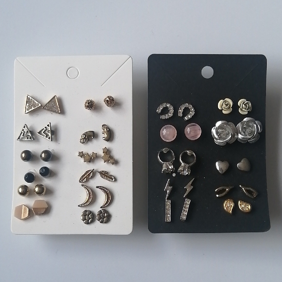 Jewelry - ✴️3/$25✴️22pcs Mixed Metal Goldtone Silvertone Stud Earrings
